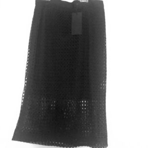 Kendall + Kylie black eyelet pencil skirt